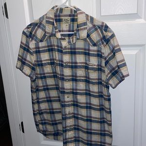 Men’s Short Sleeve Button Down. Large.